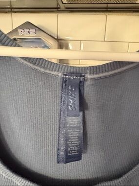 SKIMS Light Blue Ribbed Tank Top